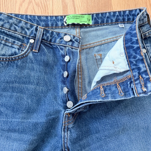 Sandrine Rose x Free People NWOT High-Rise Button-Fly Jeans - Picture 4 of 14